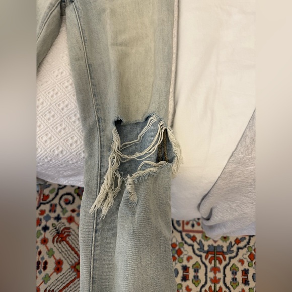 Pistola boyfriend Jean Relaxed Roller Distressed Denim Jeans Light Blue - Picture 9 of 10